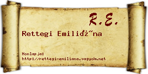 Rettegi Emiliána névjegykártya